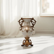 Gilded Grace Vase - Decorative Vase | Polyresin Vase|Floral Vase|Home Decor|Tabletop Decor|Decorative Accents|Home Decor Accents|Statement Piece | Hand painted Vase